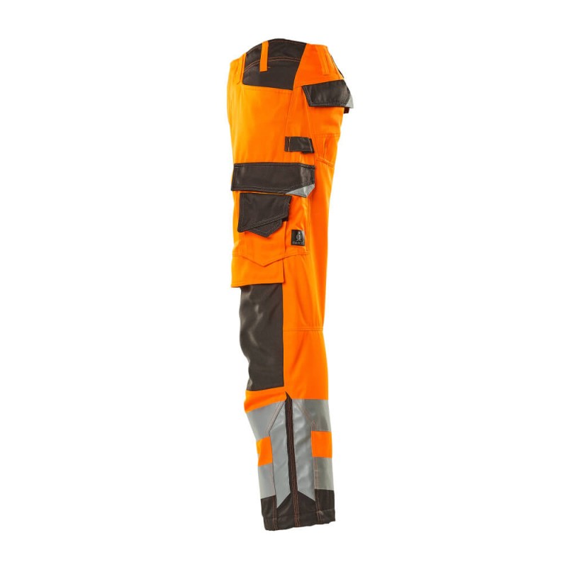 Mascot Kendal Safe Supreme 15579 Trousers With Kneepad Pockets Orange Dark Anthracite