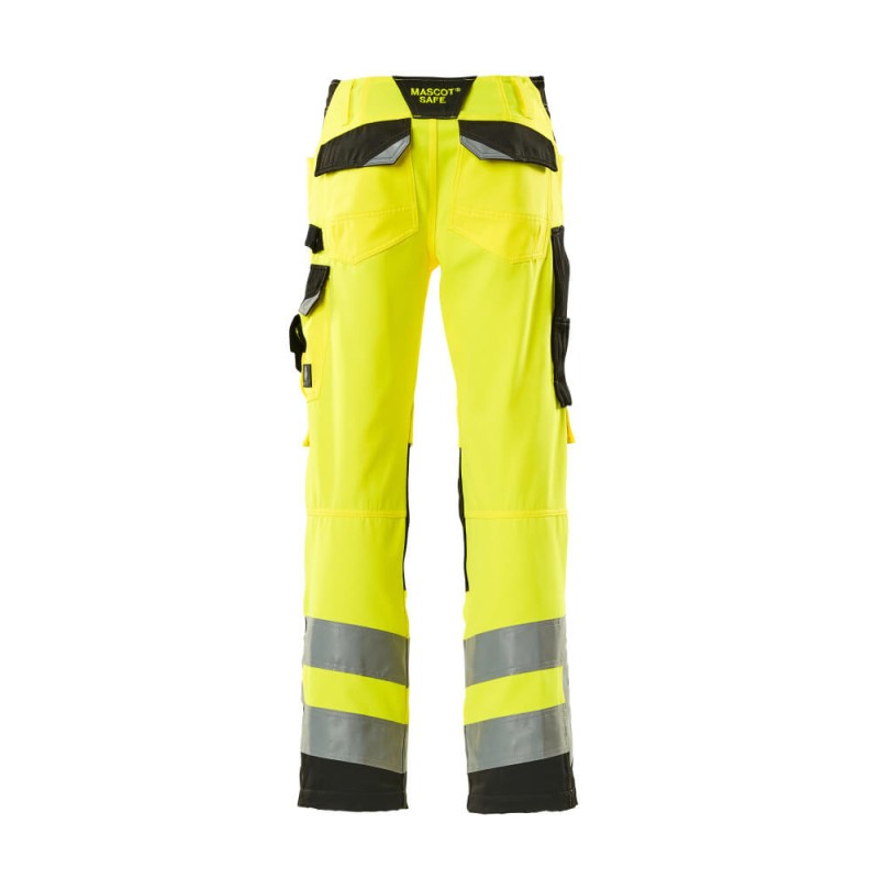Mascot Kendal Safe Supreme 15579 Trousers With Kneepad Pockets Yellow Black