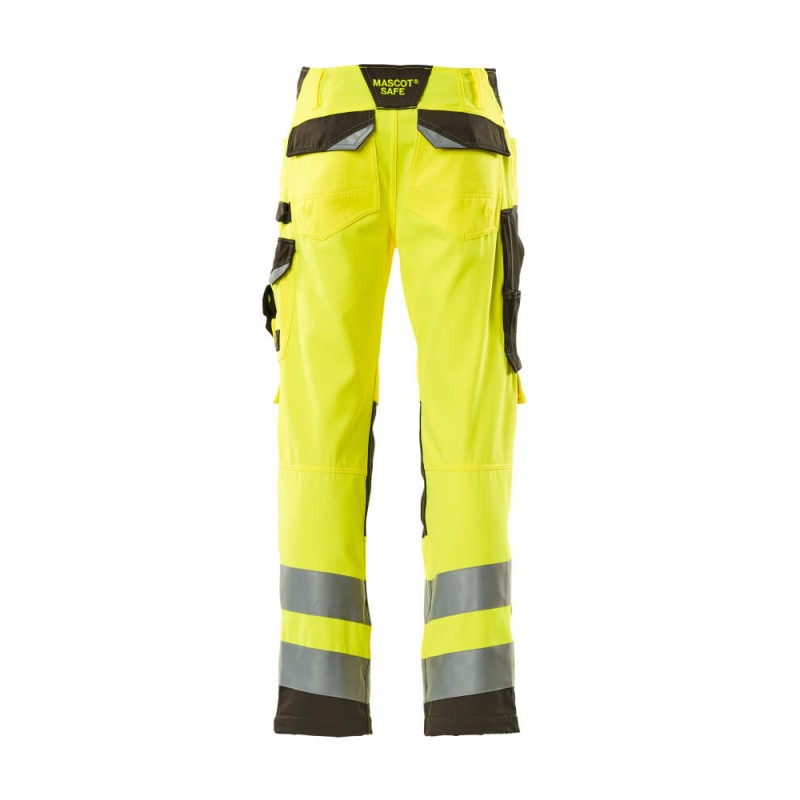 Mascot Kendal Safe Supreme 15579 Trousers With Kneepad Pockets Yellow Dark Anthracite