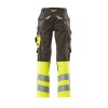 Mascot Leeds Safe Supreme 15679 Trousers With Kneepad Pockets Dark Anthracite Yellow