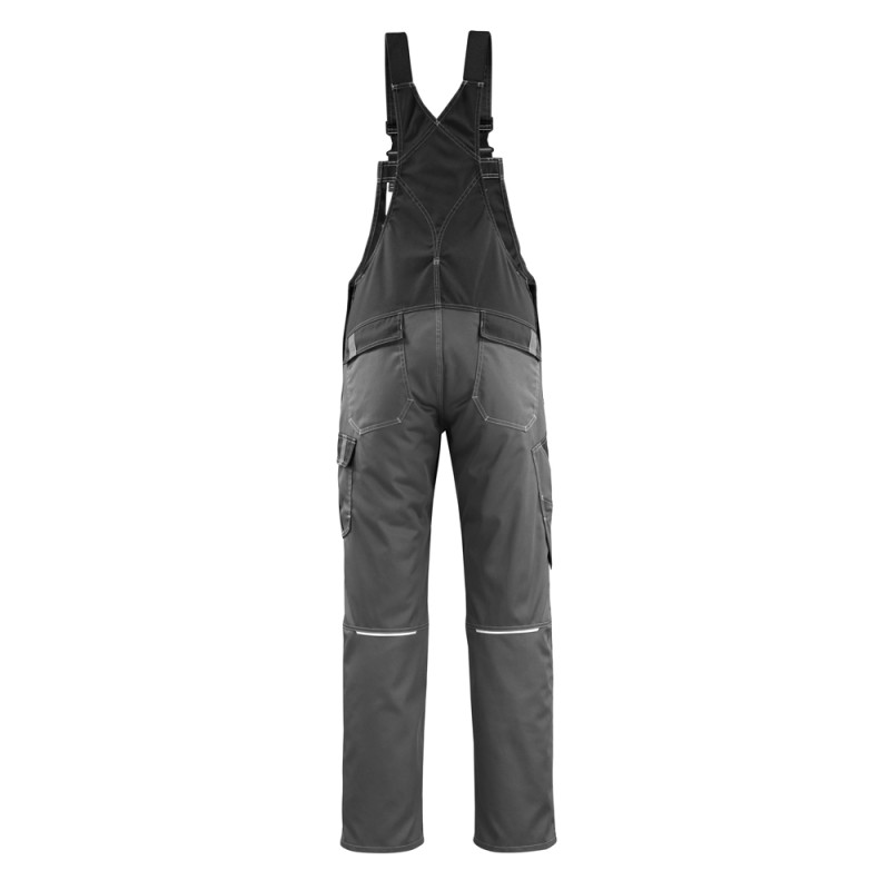 Mascot Light Bib & Brace With Kneepad Pockets - Dark Anthracite/black
