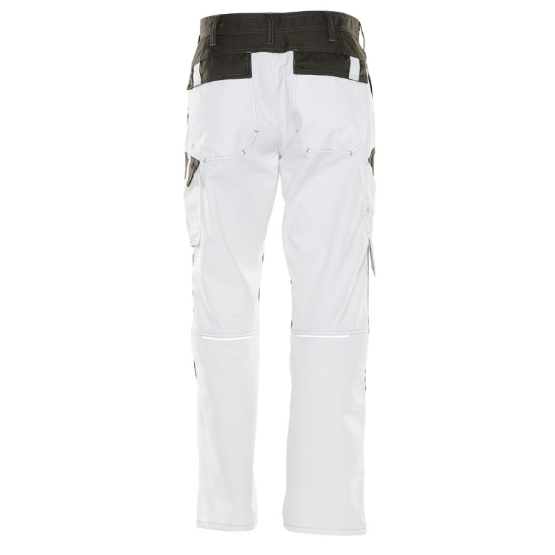 Mascot Light 15779 Trousers With Kneepad Pockets White Dark Anthracite