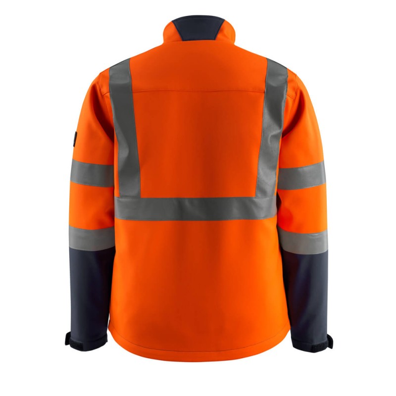 Mascot Kiama Safe Light 15902 Softshell Jacket Orange Dark Navy Class 2
