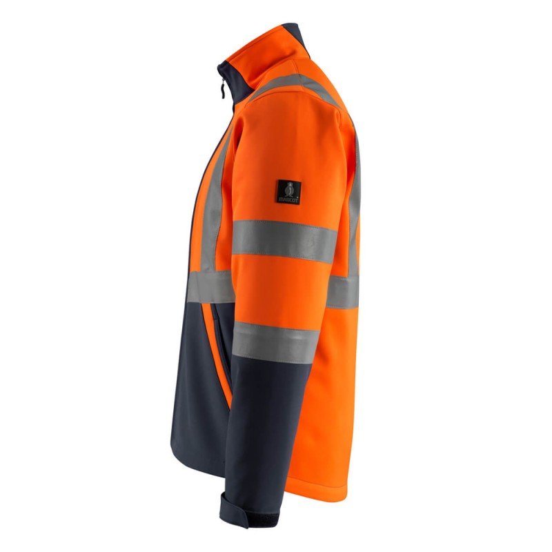 Mascot Kiama Safe Light 15902 Softshell Jacket Orange Dark Navy Class 2