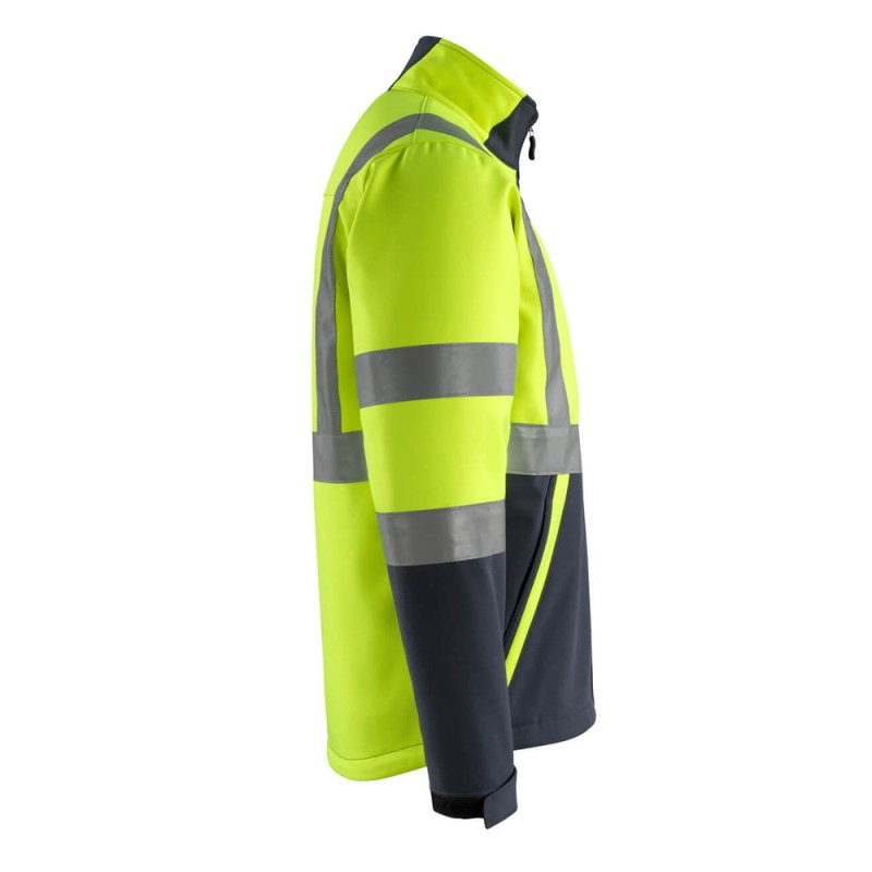 Mascot Kiama Safe Light 15902 Softshell Jacket Yellow Dark Navy Class 2