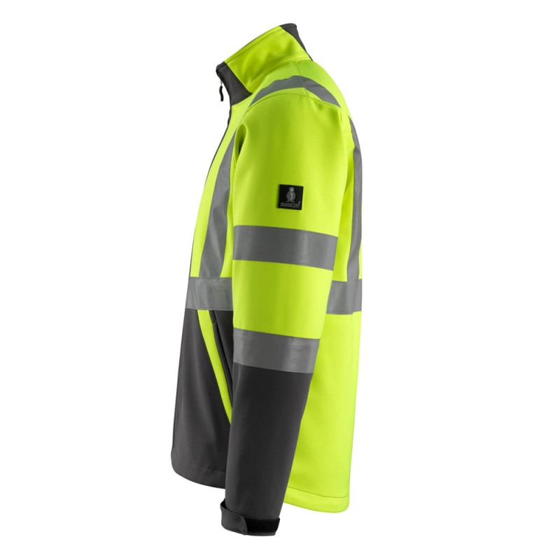 Mascot Kiama Safe Light 15902 Softshell Jacket Yellow Dark Anthracite Class 2