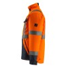 Mascot Penrith Safe Light 15935 Winter Jacket Water Repellent Orange Dark Navy Class 3
