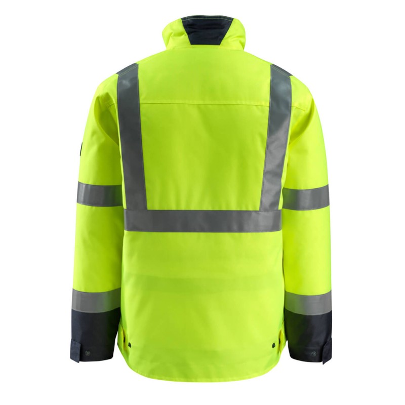Mascot Penrith Safe Light 15935 Winter Jacket Water Repellent Yellow Dark Navy Class 3