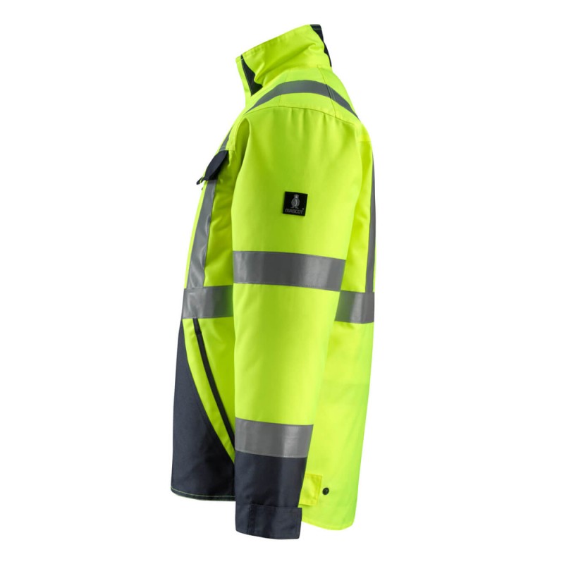 Mascot Penrith Safe Light 15935 Winter Jacket Water Repellent Yellow Dark Navy Class 3