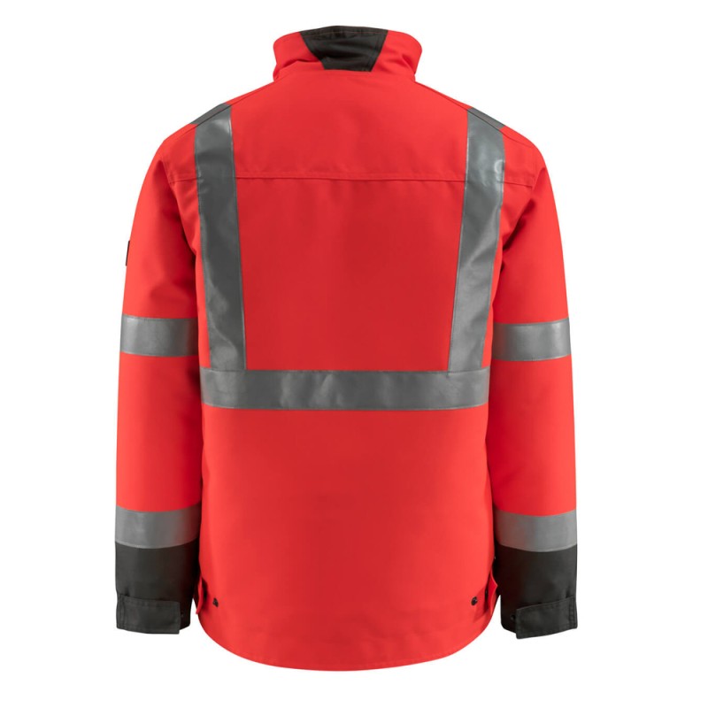 Mascot Penrith Safe Light 15935 Winter Jacket Water Repellent Red Dark Anthracite Class 3