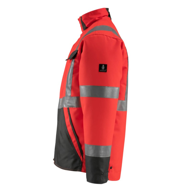 Mascot Penrith Safe Light 15935 Winter Jacket Water Repellent Red Dark Anthracite Class 3