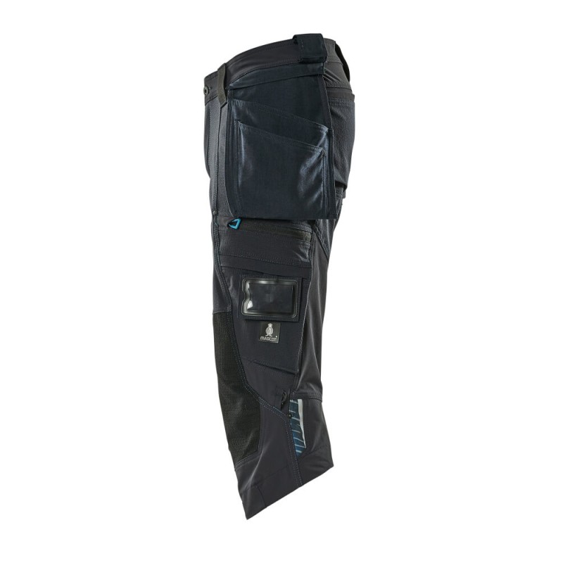 Mascot Advanced 17049 3/4 Length Pants With Kneepad Pockets And Holster Pockets - Dark Navy