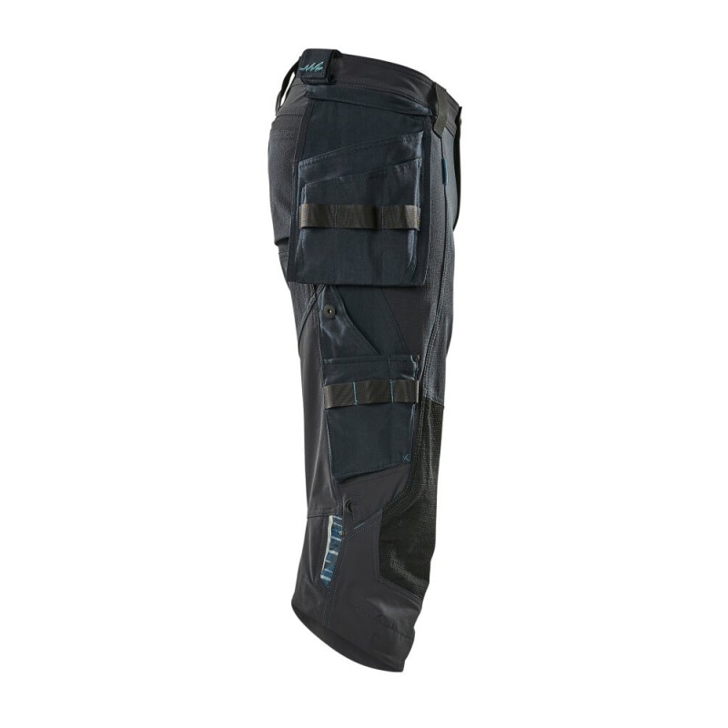 Mascot Advanced 17049 3/4 Length Pants With Kneepad Pockets And Holster Pockets - Dark Navy