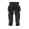 Mascot Advanced 17049 3/4 Length Pants With Kneepad Pockets And Holster Pockets - Black