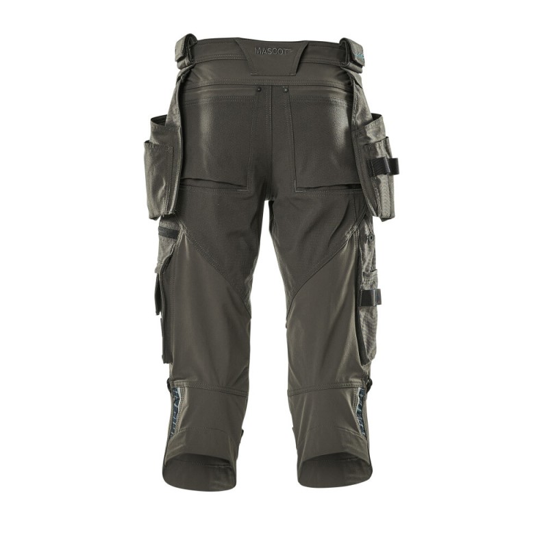Mascot Advanced 17049 3/4 Length Pants With Kneepad Pockets And Holster Pockets - Dark Anthracite
