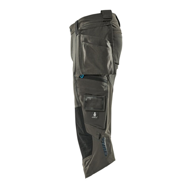 Mascot Advanced 17049 3/4 Length Pants With Kneepad Pockets And Holster Pockets - Dark Anthracite