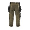 Mascot Advanced 17049 3/4 Length Pants With Kneepad Pockets And Holster Pockets - Moss Green
