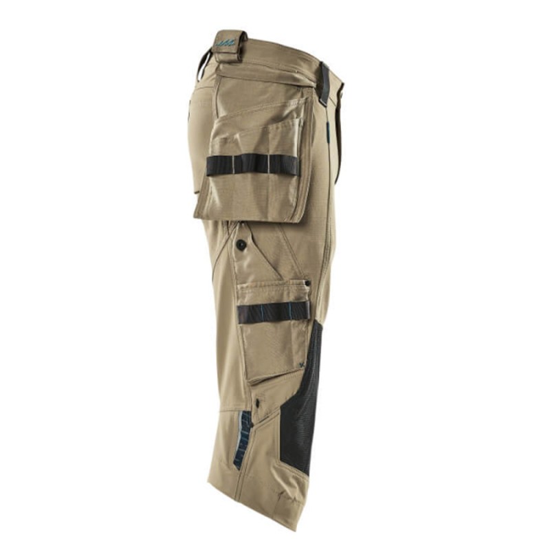 Mascot Advanced 17049 3/4 Length Pants With Kneepad Pockets And Holster Pockets - Light Khaki