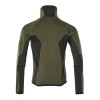 Mascot Advanced 17103 Fleece Jumper With Zipper Moss Green Black