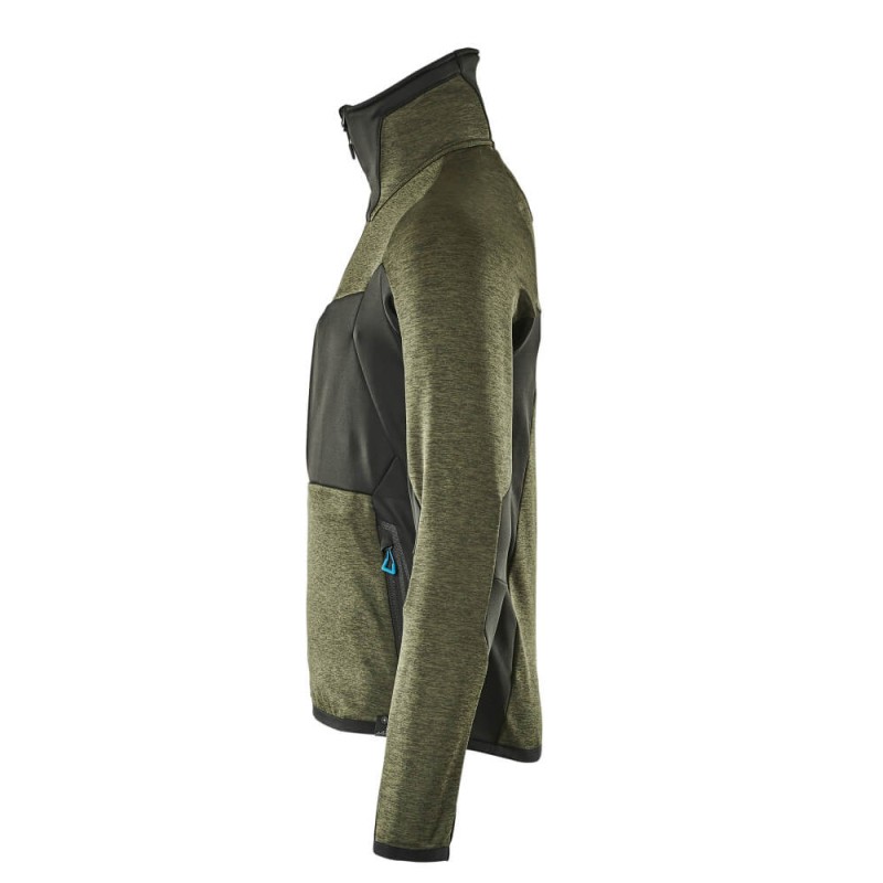 Mascot Advanced 17103 Fleece Jumper With Zipper Moss Green Black