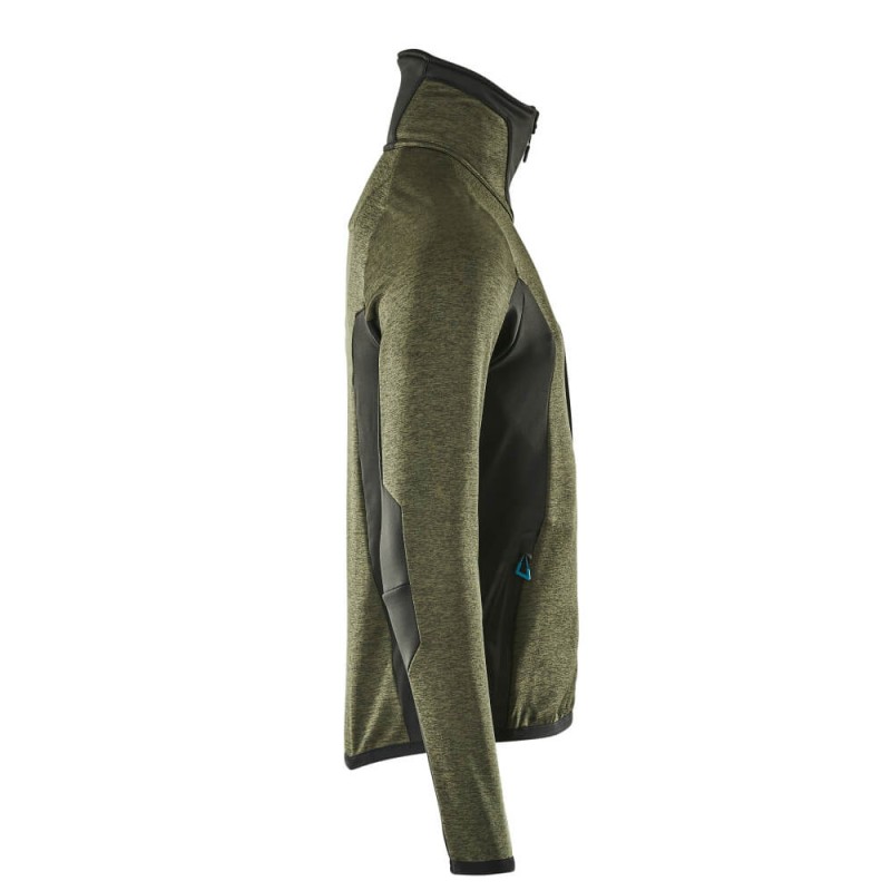 Mascot Advanced 17103 Fleece Jumper With Zipper Moss Green Black