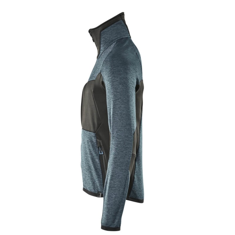 Mascot Advanced 17103 Fleece Jumper With Zipper Dark Petroleum Black