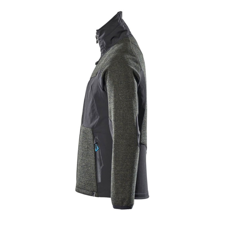 Mascot Advanced 17105 Knitted Jacket With Zipper Moss Green Black