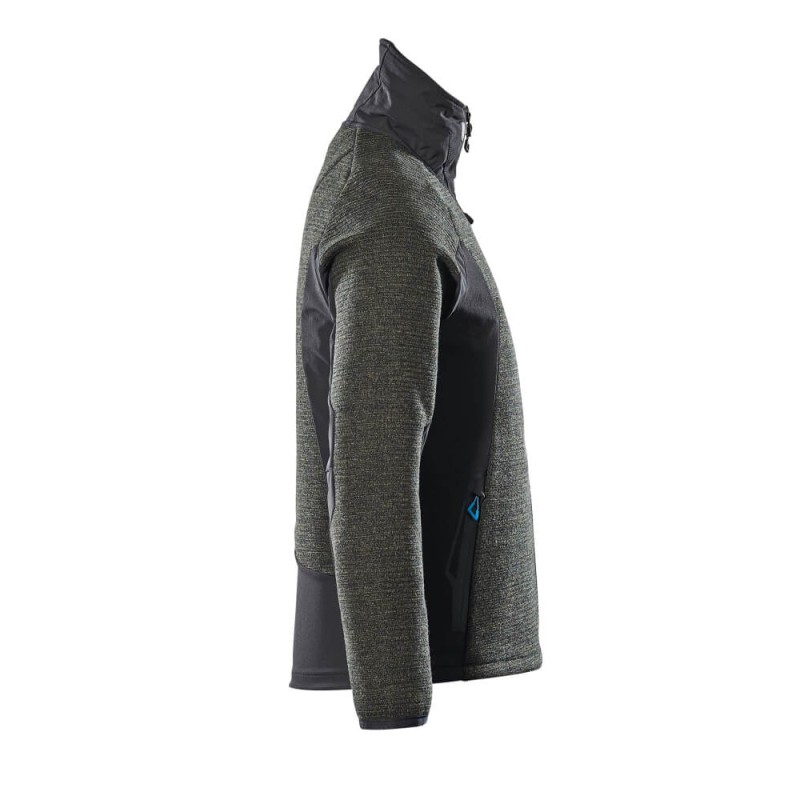 Mascot Advanced 17105 Knitted Jacket With Zipper Moss Green Black