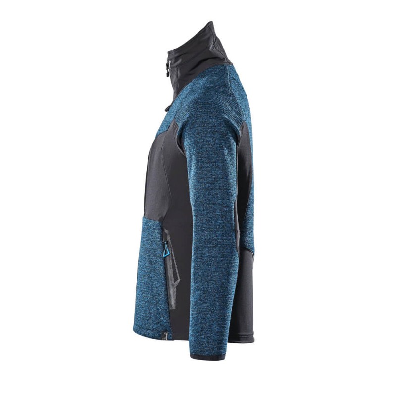 Mascot Advanced 17105 Knitted Jacket With Zipper Dark Petroleum Black