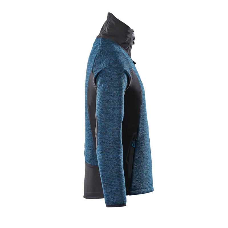 Mascot Advanced 17105 Knitted Jacket With Zipper Dark Petroleum Black