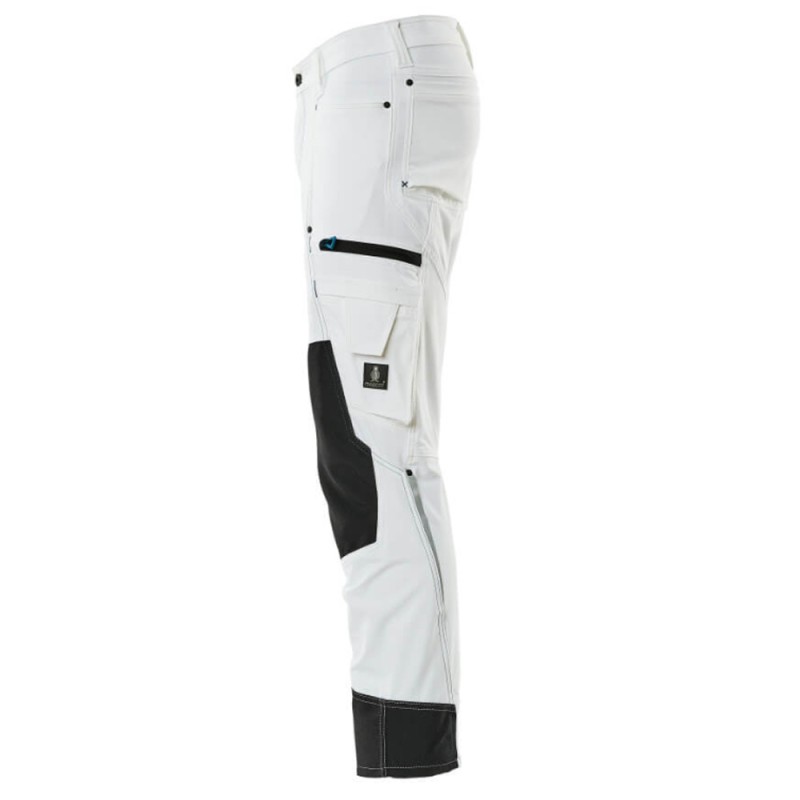 Mascot Advanced 17179 Pants With Kneepad Pockets White