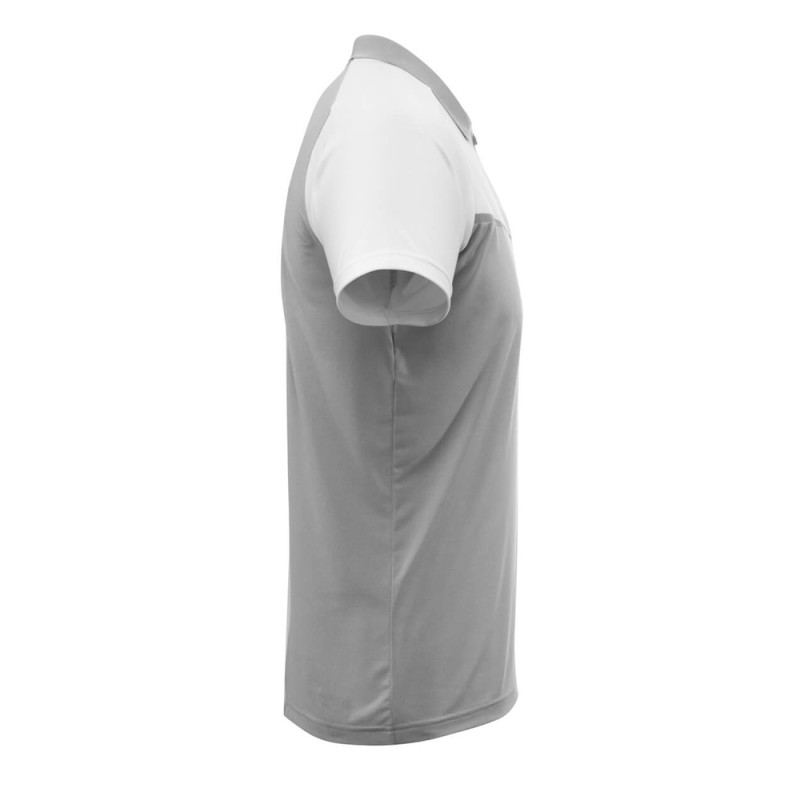 Mascot Advanced 17283 Polo Shirt With Chest Pocket Grey Flecked White