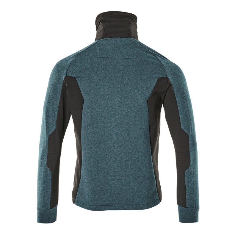 Mascot Advanced 17484 Sweatshirt With Zipper Dark Petroleum Black