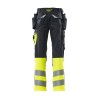 Mascot Safe Supreme 17531 Trousers With Holster Pockets Dark Navy Yellow