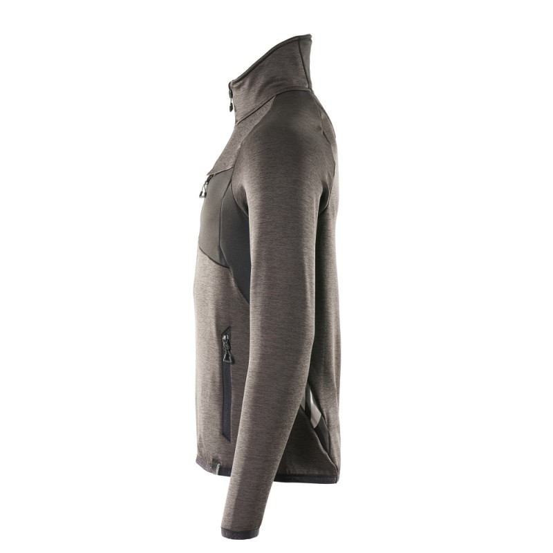 Mascot Accelerate 18003 Fleece Jumper With Half Zip Dark Anthracite Black