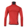 Mascot Accelerate 18003 Fleece Jumper With Half Zip Traffic Red Black