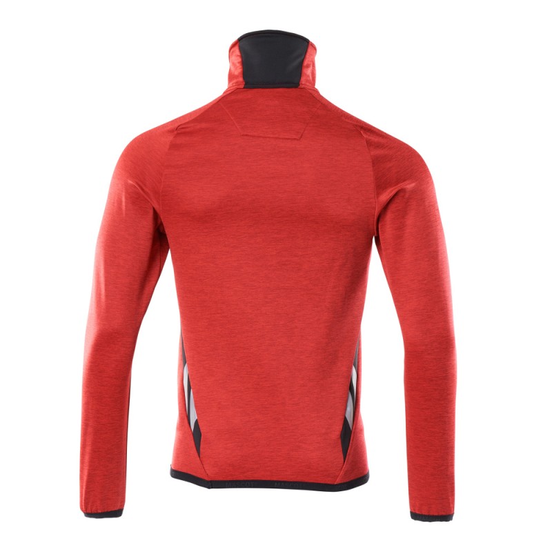 Mascot Accelerate 18003 Fleece Jumper With Half Zip Traffic Red Black