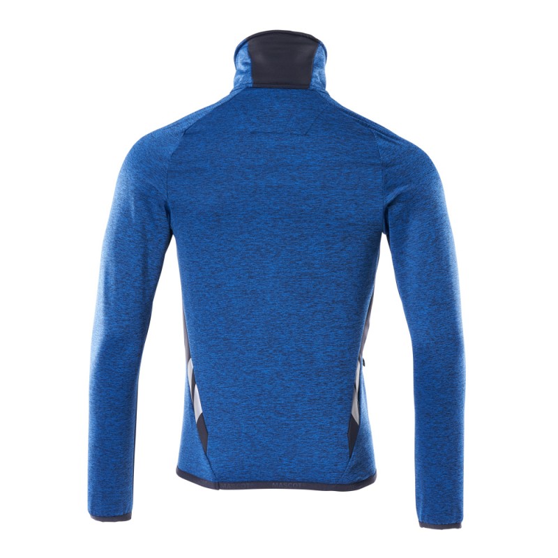 Mascot Accelerate 18003 Fleece Jumper With Half Zip Azure Blue Dark Navy