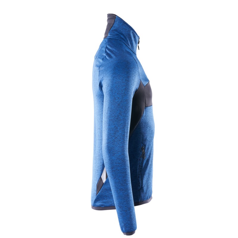 Mascot Accelerate 18003 Fleece Jumper With Half Zip Azure Blue Dark Navy