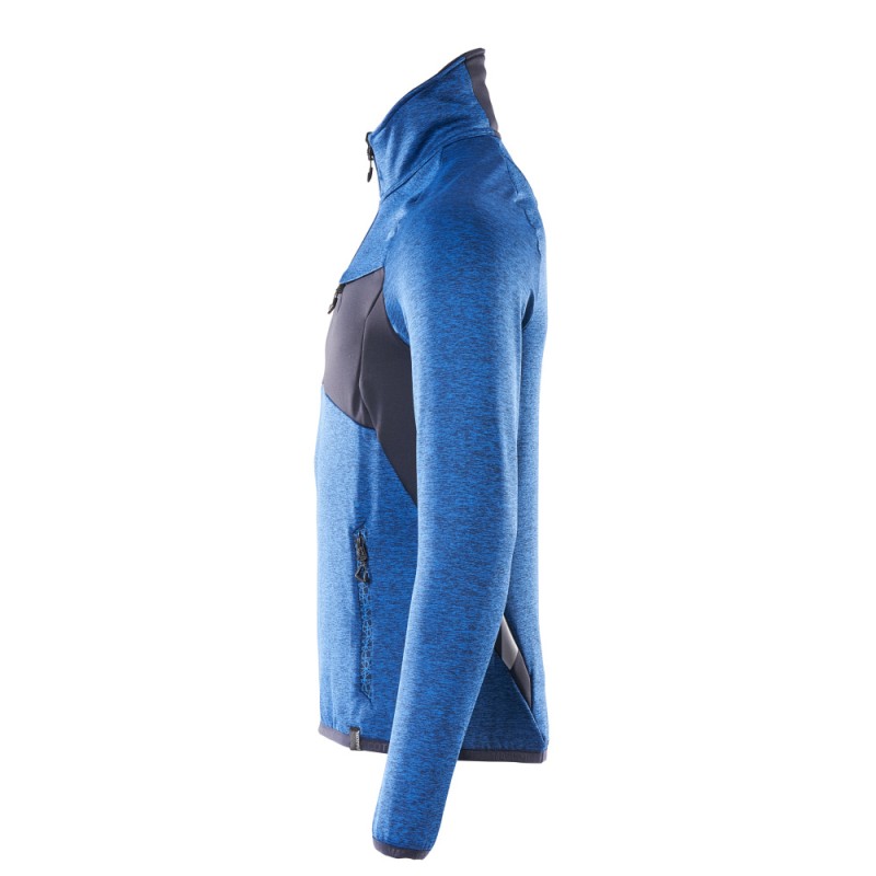 Mascot Accelerate 18003 Fleece Jumper With Half Zip Azure Blue Dark Navy
