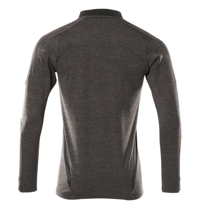 Mascot Accelerate 18081 Polo Shirt Long-sleeved Dark Anthracite Flecked Black