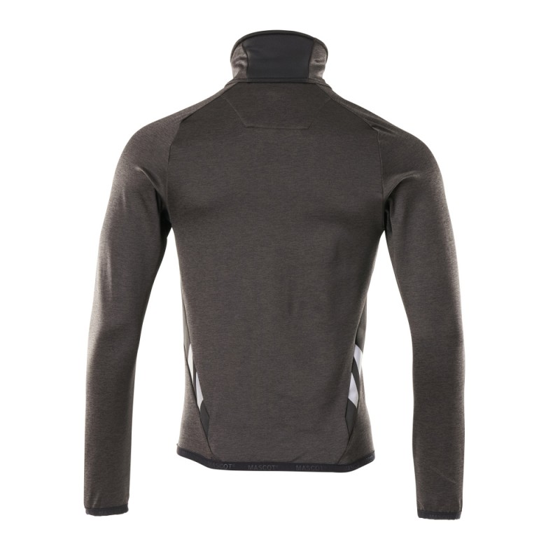 Mascot Accelerate 18103 Fleece Jumper With Zipper Dark Anthracite Black