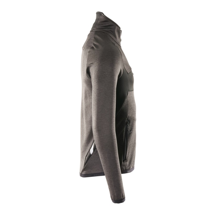 Mascot Accelerate 18103 Fleece Jumper With Zipper Dark Anthracite Black