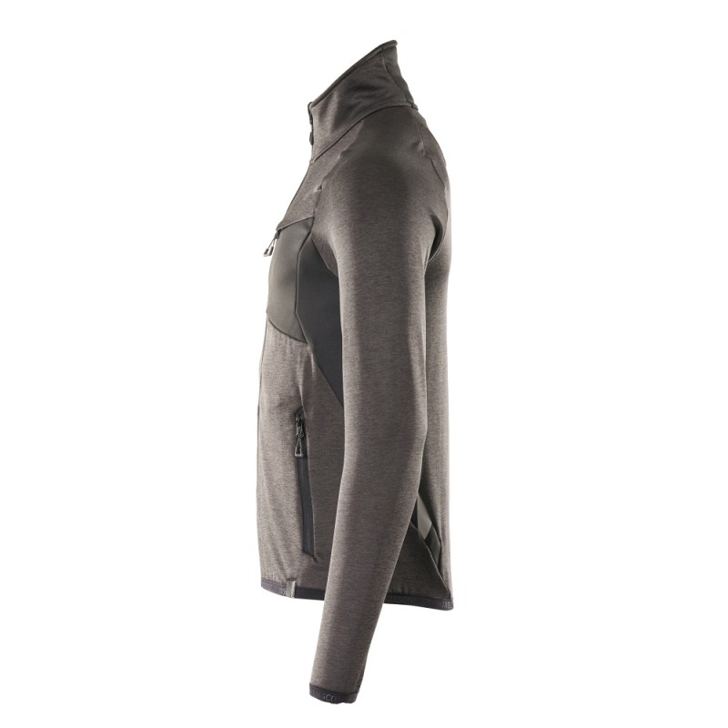 Mascot Accelerate 18103 Fleece Jumper With Zipper Dark Anthracite Black