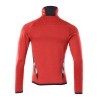 Mascot Accelerate 18103 Fleece Jumper With Zipper Traffic Red Black