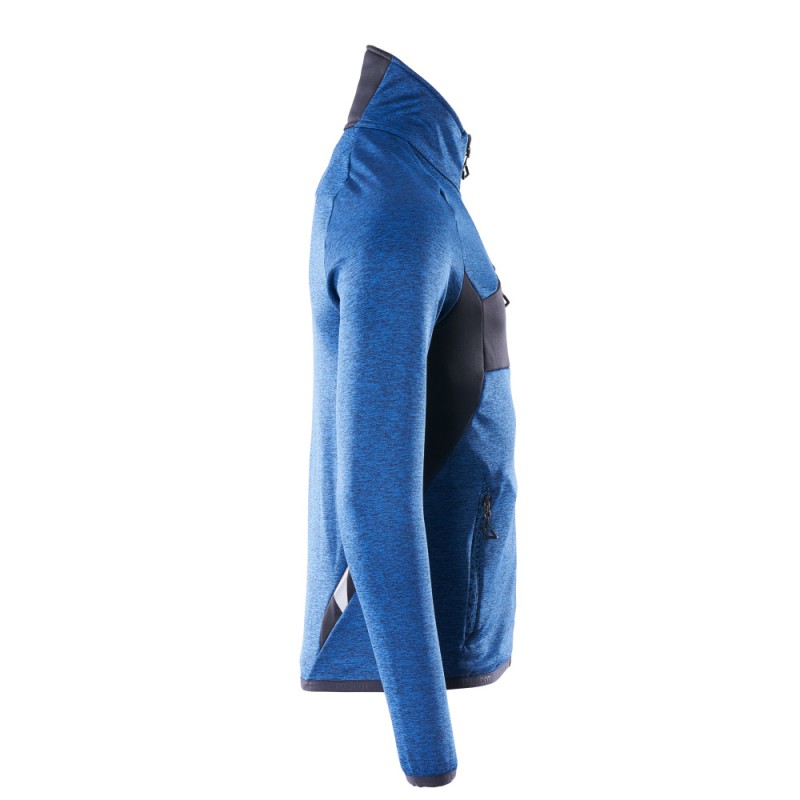 Mascot Accelerate 18103 Fleece Jumper With Zipper Azure Blue Dark Navy