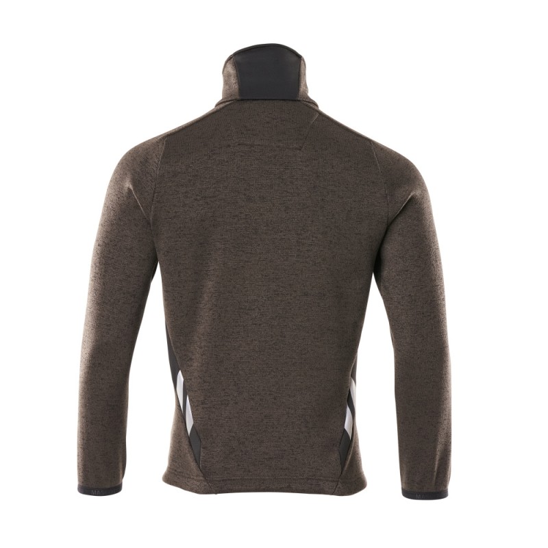 Mascot Accelerate 18105 Knitted Jumper With Zipper Dark Anthracite Black