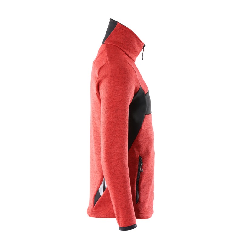 Mascot Accelerate 18105 Knitted Jumper With Zipper Traffic Red Black