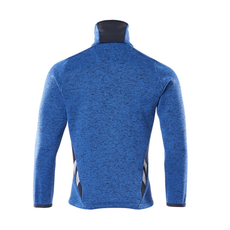 Mascot Accelerate 18105 Knitted Jumper With Zipper Azure Blue Dark Navy
