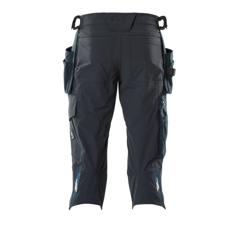Mascot Accelerate 18249 3/4 Length Pants With Kneepad Pockets And Holster Pockets - Dark Navy